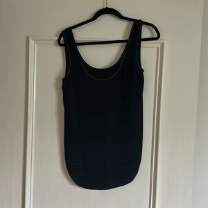 Ralph Lauren silk tank top with leather trim. Lightly worn